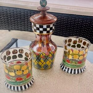 VTG Mackenzie Childs Decanter Set